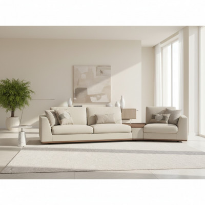 Nei Textil Miwwelen Polstermöbel Dräisëtzer Sofa Canapé Design Ariichtung