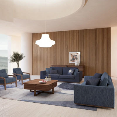 Wunnzëmmer Modern Stoffsofa Zweisëtzer Sofa Couch Luxus Design Ariichtung