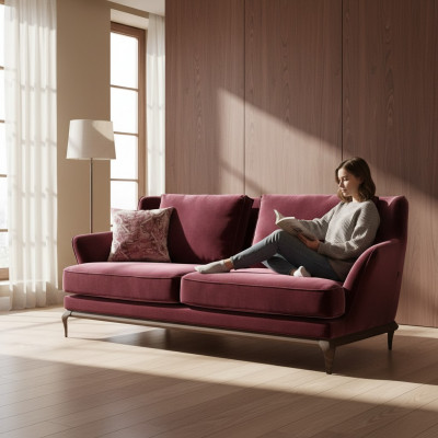 Zwee-Sëtz Sofa Design Gepolstert Sofa Wunnzëmmer Modern Ariichtung Luxus Couch