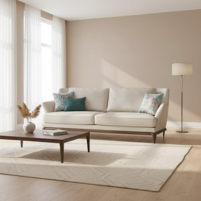 Wunnzëmmer Modern Drësëtzereg Wäiss Canapé Couch Design Ariichtung Polsterméubel