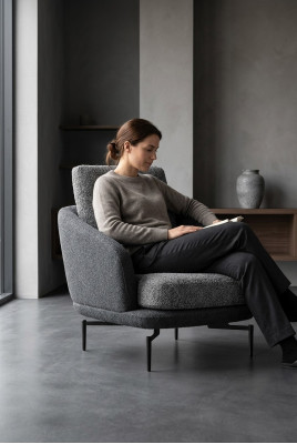 Grau Still Luxus Polsterméipelen Wunnzëmmer Design Textil Polstersill Nei