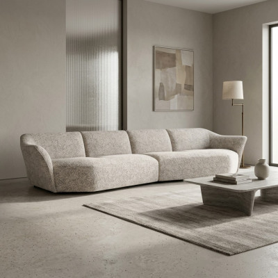 Viersëtzer Modern Canapé Couch Polstermöbel Wunnzëmmer Textil Ariichtung Nei