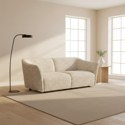 Modern zweesëtzege Canapé Sofa Wunnzëmmer Ament Design Textil Miwwel Nei