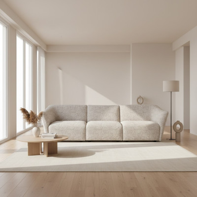 Design Miwwel Wunnzëmmer Dräisëtzer Canapé Canapé Ariichtung Textil Polstermiwwele.