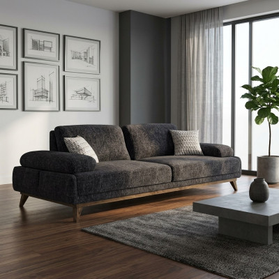 Sofa Zwësitzer Polstermöbel Sëtzer Couch Polster Stoff Wunnzëmmer Couchen Gro