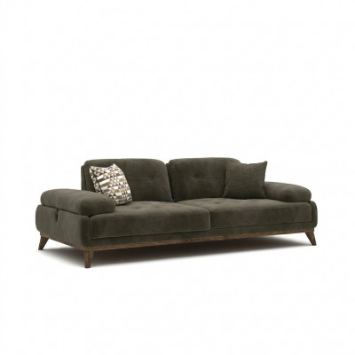 Grou Sofa Zwësëtzeger Polstermiwwele Ariichtung Luxus Wunnzëmmer Polster Stoff