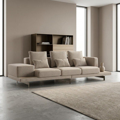 Wunnzëmmer Sofa Dräisëtzer Couch Polstermöbel Luxus Textil Ariichtung Nei.