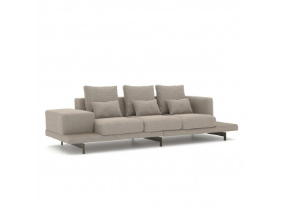 Wunnzëmmer Sofa Dräisëtzer Couch Polstermöbel Luxus Textil Ariichtung Nei.