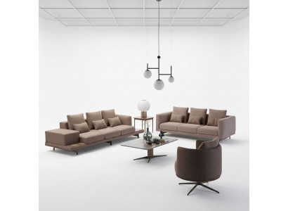 Sofa Garnitur Couch Polster Design Sofas Set Dräisëtzer Nei Polstersëtz