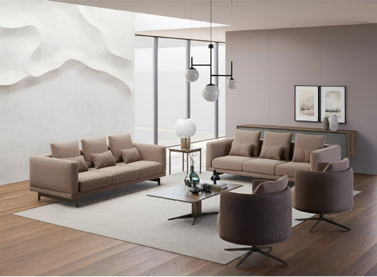 Sofasett Grousst Set Wunnzëmmer Sofa Couch Garnitur Design Couchtisch Nei