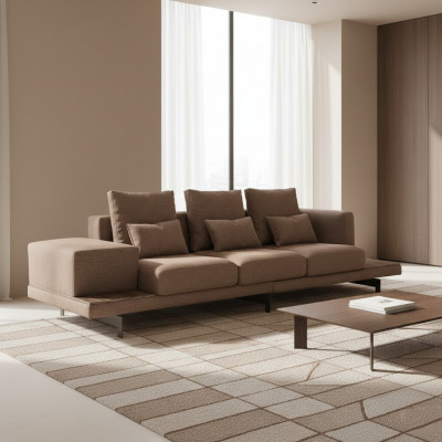 Canapé Canapé Dräisëtzer Wunnzëmmer Polstersofas Design Polstermöbel Textil Nei