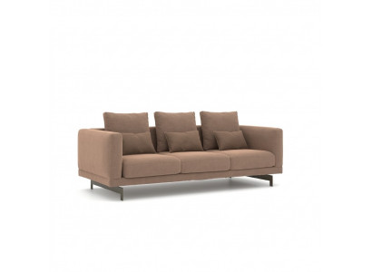 Wunnzëmmer Brown Dräisëtzer Sofa Couch Luxus Polstermöbel Design Textil