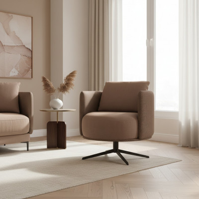 Luxus Textil Kaz fauteuil Wunnzëmmer Neit Miwweldesign Modern Polstermiwwel