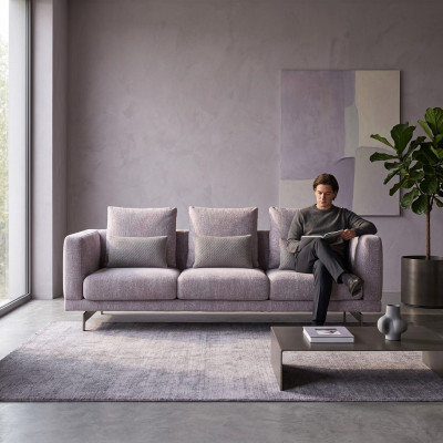 Grou Sofa Dräisëtzeger Couch Wunnzëmmer Modernen Design Luxus Polstermébel