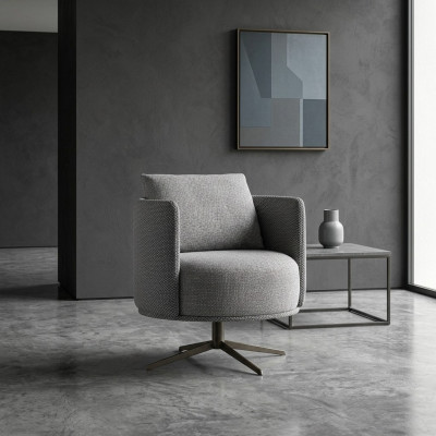 Luxus Gro Sessel Wunnzëmmer Polstermöbel Modern Design Nei Polster Stoff Textil