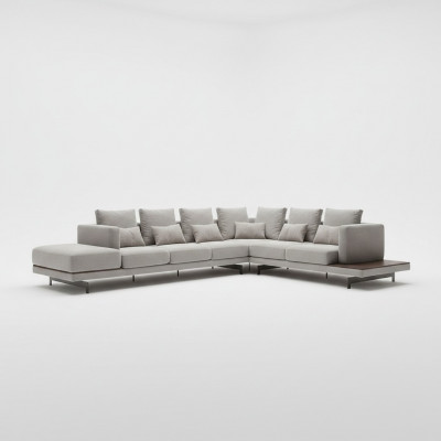 Polstermöbel Gro Sofa Canapé L-Form Design Ecksofa Neit Wunnzëmmer Canapé Dësch