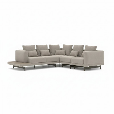 Wunnzëmmer Designer Textil Polstermébel Ecksofa Ariichtung Canapé L-Form