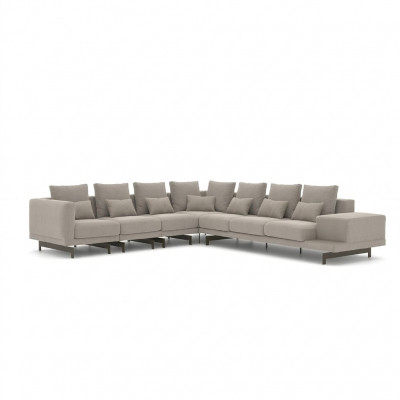Wunnzëmmer Luxus Ariichtung Eckcanapé L-Form gepolsterte Miwwelen Canapé Couch