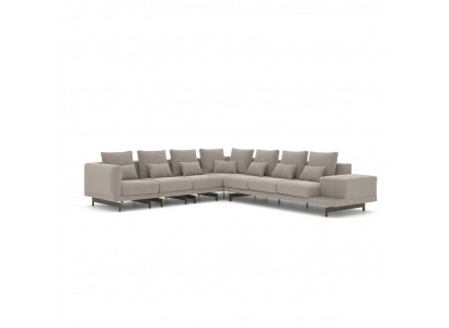 Wunnzëmmer Luxus Ariichtung Eckcanapé L-Form gepolsterte Miwwelen Canapé Couch