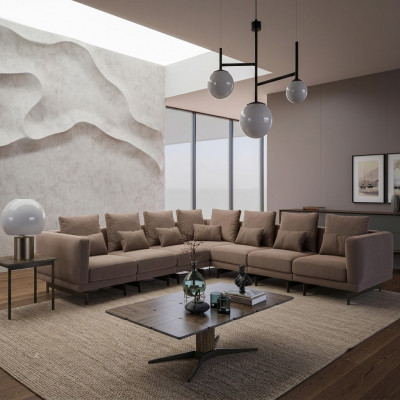 Wunnzëmmer Garnitur 3tlg Ariichtung Holz Dësch Designer Bäistelltisch