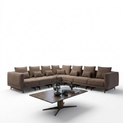 Wunnzëmmer Garnitur 3tlg Ariichtung Holz Dësch Designer Bäistelltisch