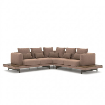 Wunnzëmmer Ecksofa Nei Ariichtung Textil Sofa Couch L-Form Luxus Miwwelen
