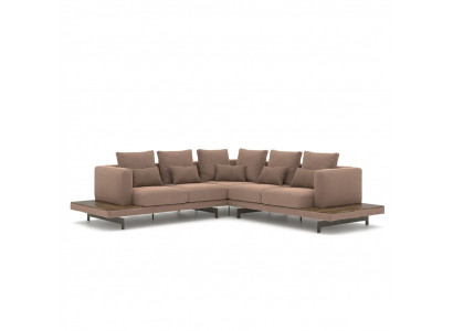 Wunnzëmmer Ecksofa Nei Ariichtung Textil Sofa Couch L-Form Luxus Miwwelen