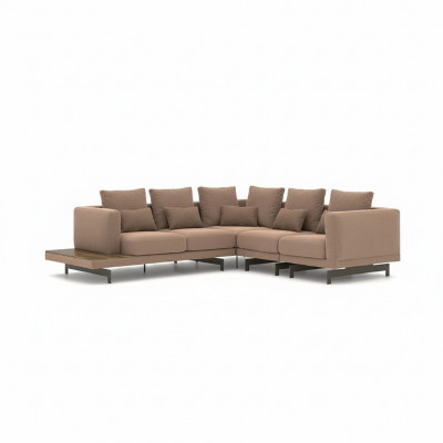 Polstersëtz Ecksofa L-Form Sofa Couch Polster Textil Luxus Ariichtung