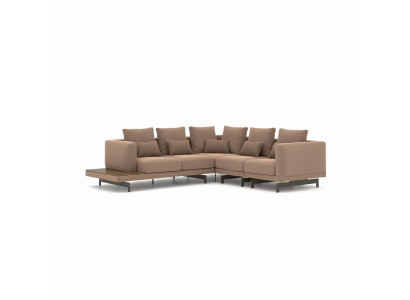 Polstersëtz Ecksofa L-Form Sofa Couch Polster Textil Luxus Ariichtung