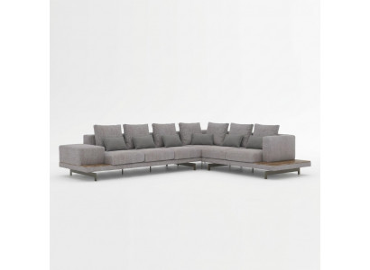 Designer neit Ecksofa L-Form Gro Textil Miwwel Wunnzëmmer Ariichtung