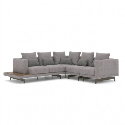 Sofa Couch L-Form Designer Gro Ecksofa Textil Luxus Wunnzëmmer Ariichtung