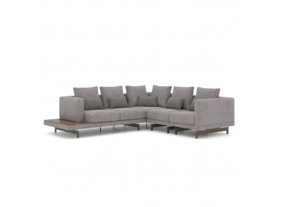 Sofa Couch L-Form Designer Gro Ecksofa Textil Luxus Wunnzëmmer Ariichtung