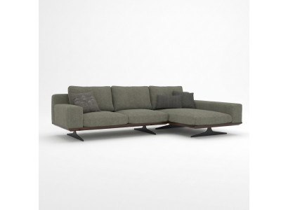 Grau Designer Ecksofa L-Form Relax Wunnzëmmer Polstersofa Luxus Modern Miwwelen