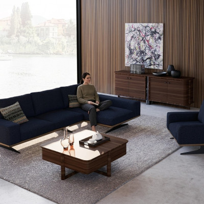 Modern Blo Designer Wunnzëmmer Ariichtung Polstersofa Luxus Polster Textil