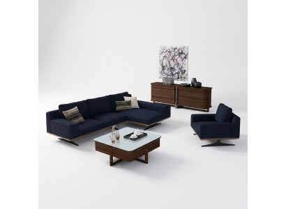 Modern Blo Designer Wunnzëmmer Ariichtung Polstersofa Luxus Polster Textil