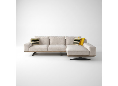 Designer Luxus Textil Polstersofa L-Form Wunnzëmmer 2x Dëscher Ariichtung