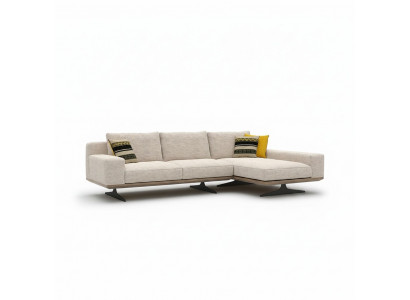 Designersofa Ecksofa L-Form Garnitur Couch Wunnzëmmer Polster Textil Nei