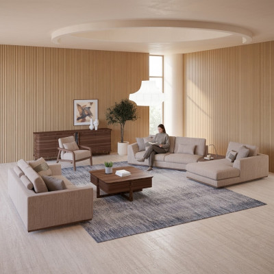 Luxus Cannapé-Garnitur Ecksofa L-Form Zweisëtzer Cannapé Luxus Fautteuil Polstermöbel