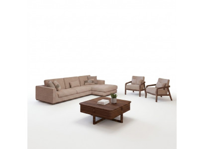 Nei Couch-Setzgrupp Wunnzëmmer Designer 2x Still Luxus Beige Gepolstert Miwwelen