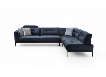 L-Form Luxus Wunnzëmmer 4-Sëtzer Stoffssofa Ecksofa Modern Design