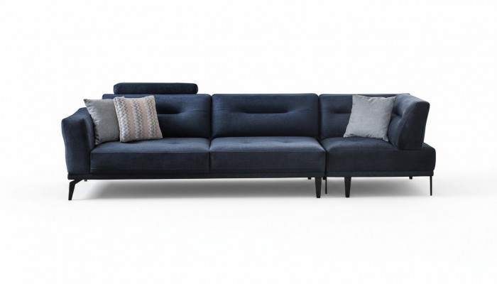 Modern 4-Sëtzer Massiv Luxus Sofa Blo Wunnzëmmer Stoffssofa Design Modern