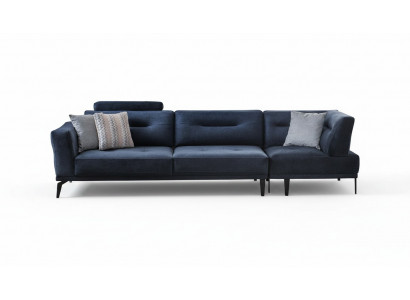Modern 4-Sëtzer Massiv Luxus Sofa Blo Wunnzëmmer Stoffssofa Design Modern
