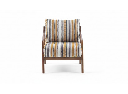 Wunnzëmmer Lounge Designer Modern 1-Sëtzer Sofa Stoffsofa mat Këssen