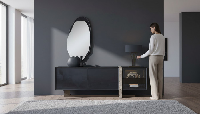 Sideboard Buffet Spigel Iesszëmmer Wunnzëmmer Modern Design 2tlg. Set