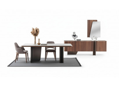 Iesszëmmer 7tlg Modern Set Iessdësch Sideboard Buffet Spigel Stillen