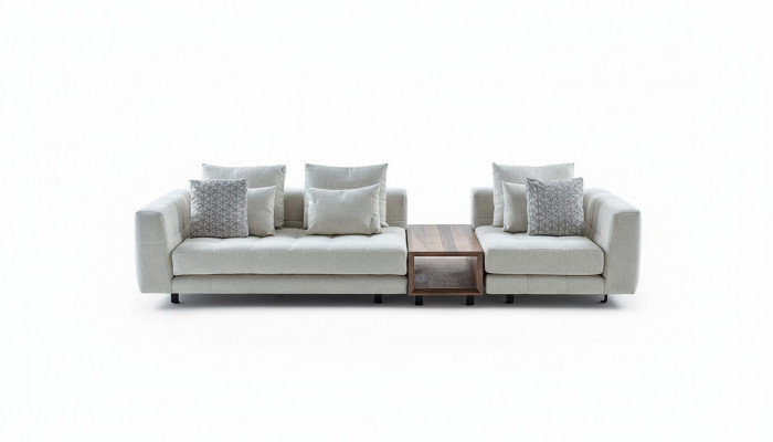 Wäissen Véiersëtzer Modern Polstersofa Wunnzëmmer Designer Canapé Nei