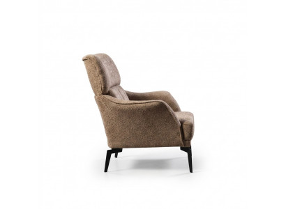 Moderne beige Fotell Wunnzëmmer 1-Sëtz Luxus Polstersëtzmiwwel Neit