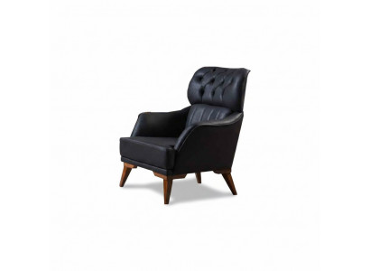 Schwaarze Chesterfield Still Luxus-Eenzéier Wunnzëmmer 1-Sëtz