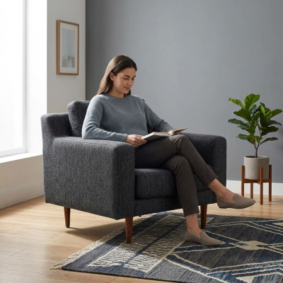 Këssen Gréng 1-Plaz Wunnzëmmer Miwwelen Stilvollen Fauteuil Moderne Sëtz