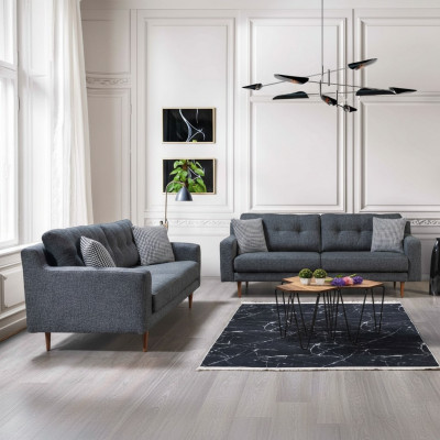 Gro Stofgarnitur fir de Wunnzëmmer Luxus 2x Polstersich Sofaen Textilmöbel